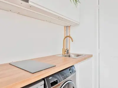 Cuisine ou kitchenette dans l'établissement Studio COSY proche Trocadéro - Mobility lease