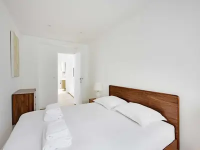 Un ou plusieurs lits dans un hébergement de l'établissement Modern and elegant apt 1BD 4P - Quartier Latin