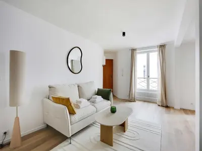 Coin salon dans l'établissement Modern and elegant apt 1BD 4P - Quartier Latin