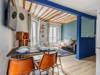 Coin salon dans l'établissement Charming apartment - 1BDR 2P - Denfert-Rochereau