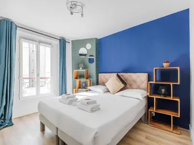 Un ou plusieurs lits dans un hébergement de l'établissement Charming apartment - 1BDR 2P - Denfert-Rochereau