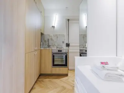 Cuisine ou kitchenette dans l'établissement Modern studio -2P- near Montmartre