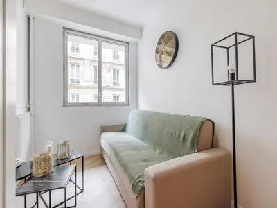 Coin salon dans l'établissement Cosy studio - ARC DE TRIOMPHE - Mobility lease