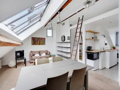 Cuisine ou kitchenette dans l'établissement Appartement Moderne - 1BR- 4P- Montmartre