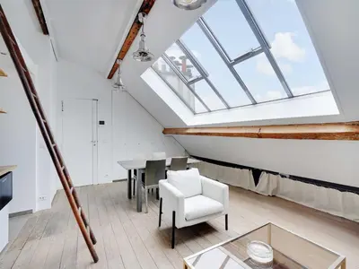 Coin salon dans l'établissement Appartement Moderne - 1BR- 4P- Montmartre