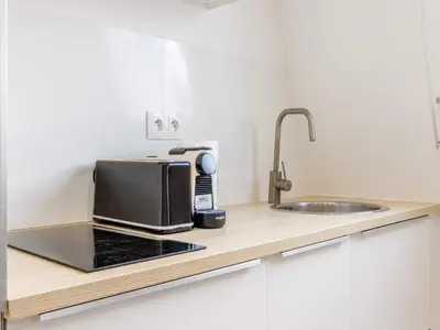 Cuisine ou kitchenette dans l'établissement Charming aprt - 1 BDR 2P - Victor Hugo