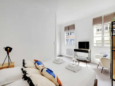 Télévision ou salle de divertissement dans l'établissement Cosy studio - 2P - St Germain-des-Pres Odeon