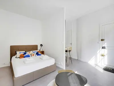 Un ou plusieurs lits dans un hébergement de l'établissement Cosy studio - 2P - St Germain-des-Pres Odeon