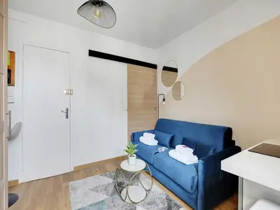 Un ou plusieurs lits dans un hébergement de l'établissement Bright studio - 2P - Trocadéro