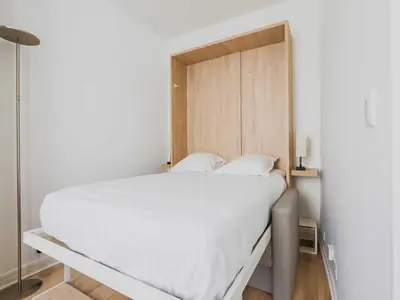 Un ou plusieurs lits dans un hébergement de l'établissement Chic appt for 2P - Oberkampf Père Lachaise