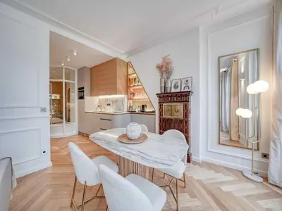 Cuisine ou kitchenette dans l'établissement Elegance & refinement a stone's throw from Louvre