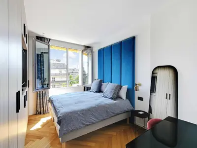 Un ou plusieurs lits dans un hébergement de l'établissement Exceptional apartment - 1 BDR 2P - Eiffel Tower view