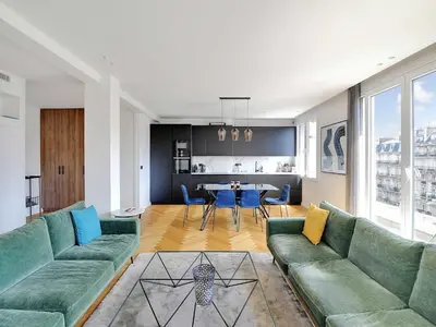 Coin salon dans l'établissement Exceptional apartment - 1 BDR 2P - Eiffel Tower view