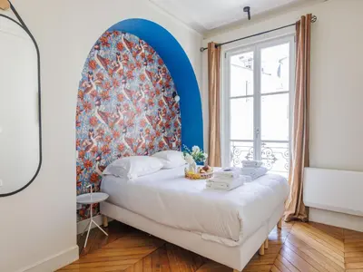 Un ou plusieurs lits dans un hébergement de l'établissement Charming apartment - 3BDR 6P - St Germain des Prés