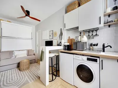 Cuisine ou kitchenette dans l'établissement Pleasant studio - 2P - Near Tuileries Louvre