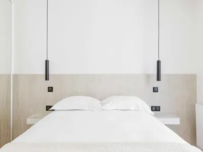 Un ou plusieurs lits dans un hébergement de l'établissement Charming apartment near Montmartre - Mobility lease