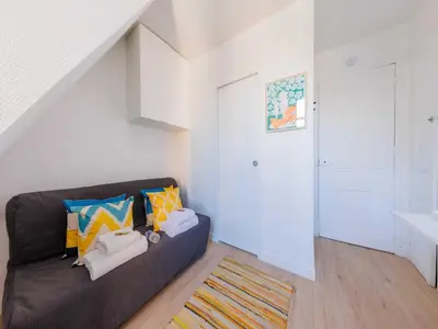 Un ou plusieurs lits dans un hébergement de l'établissement Studio COSY - 17th ard - Mobility lease