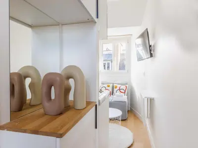 Télévision ou salle de divertissement dans l'établissement Studio COSY - 17th arrd - Mobility lease