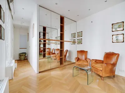 Coin salon dans l'établissement Charm and Modernity - 3BD-6P - Odéon Luxembourg