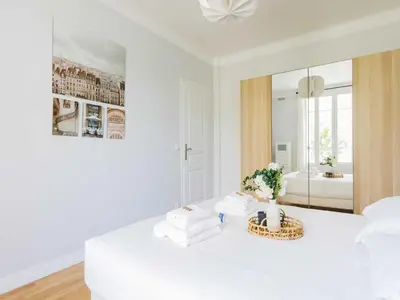Un ou plusieurs lits dans un hébergement de l'établissement Superb apartment - 1BDR 4P- Boulogne-Billancourt