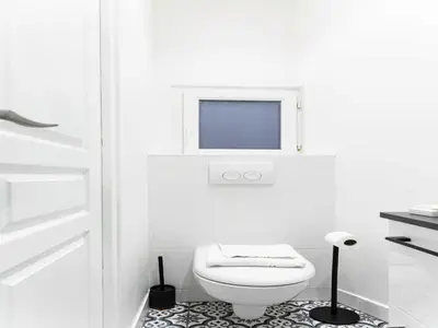 Salle de bains dans l'établissement Cosy Studio 2P Quai de Jemmapes