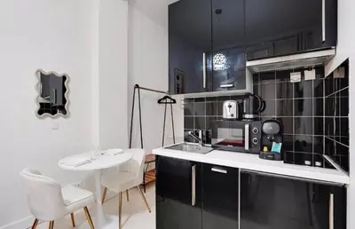Cuisine ou kitchenette dans l'établissement Charmant studio au cœur de paris