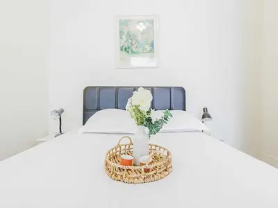 Un ou plusieurs lits dans un hébergement de l'établissement Apartment near République - Mobility lease