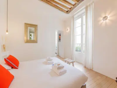 Un ou plusieurs lits dans un hébergement de l'établissement Superb apartment - 1BDR 2P - Le Marais