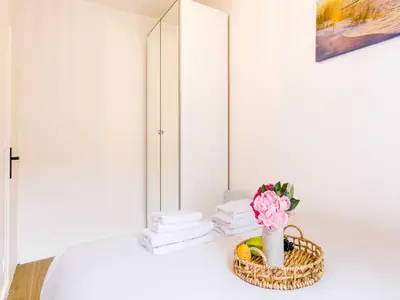 Un ou plusieurs lits dans un hébergement de l'établissement Apartment COSY near BASTILLE - Mobility lease