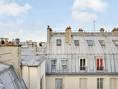Plan de l'établissement Cosy studio near Atelier des Lumières - 2P