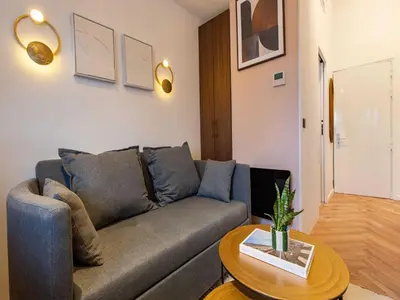 Coin salon dans l'établissement Studio cosy - Wagram Arc Triomphe