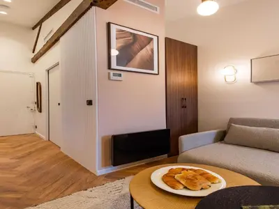 Coin salon dans l'établissement Studio COSY - WAGRAM - Mobility lease