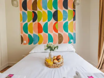 Un ou plusieurs lits dans un hébergement de l'établissement Charming apartment - 2 BDR 4P -St Germain des Prés