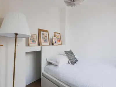 Un ou plusieurs lits dans un hébergement de l'établissement Magnificent Appt - 3BD 6P with balcony - Neuilly