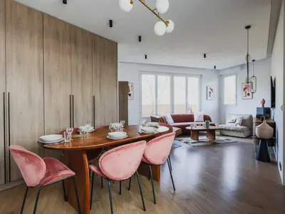 Coin salon dans l'établissement Magnificent Appt - 3BD 6P with balcony - Neuilly
