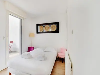 Un ou plusieurs lits dans un hébergement de l'établissement Studio with terrace 2P - Courbevoie