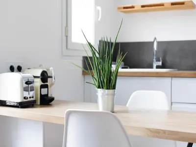 Cuisine ou kitchenette dans l'établissement Apartment COSY - 1BDR 2P - Guy Môquet