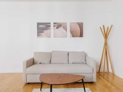 Coin salon dans l'établissement Superb apartment - Boulogne-Billancourt