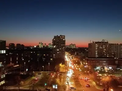 Vue générale sur Asnières-sur-Seine ou vue de la ville depuis l'appartement