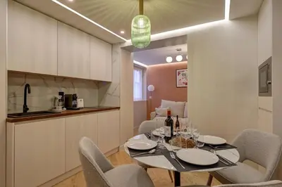 Cuisine ou kitchenette dans l'établissement Residence AC Champs de Mars Eiffel Tower by Studio Prestige