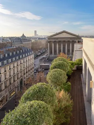 Vue générale sur Paris ou vue de la ville depuis l'appart'hôtel