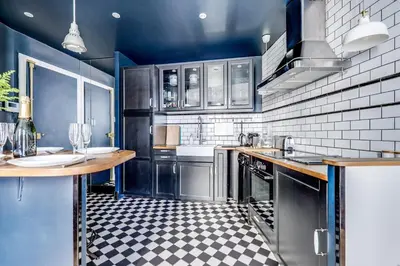 Cuisine ou kitchenette dans l'établissement AC & 10min from Marais l Center of Paris