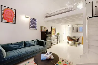 Coin salon dans l'établissement Appartement Montmartre