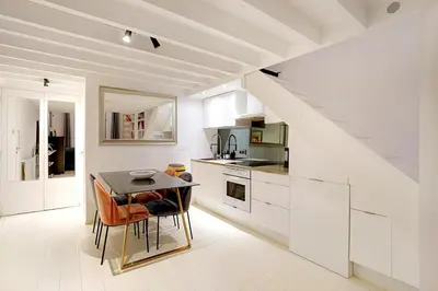 Cuisine ou kitchenette dans l'établissement Appartement Montmartre