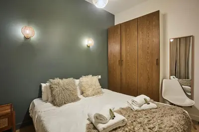 Un ou plusieurs lits dans un hébergement de l'établissement Sublime flat Paris Bois de Vincennes by Studio prestige