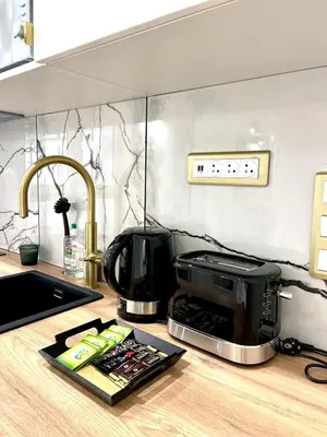 Cuisine ou kitchenette dans l'établissement Apartment - Paris 11th