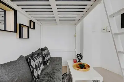 Coin salon dans l'établissement Cosy Apartement in heart of Batignolles