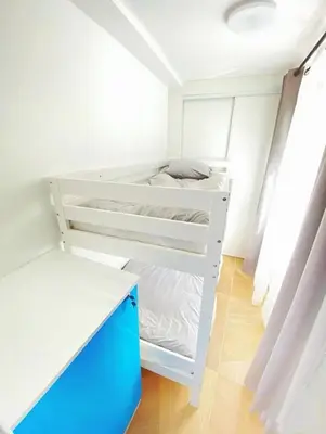 Un ou plusieurs lits dans un hébergement de l'établissement 3 BR With AC- Opéra Garnier -Galeries Lafayette