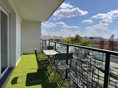 Balcon ou terrasse dans l'établissement Appartement 3 pièces avec parking 8 people