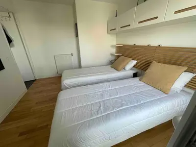 Un ou plusieurs lits dans un hébergement de l'établissement Appartement 3 pièces avec parking 8 people